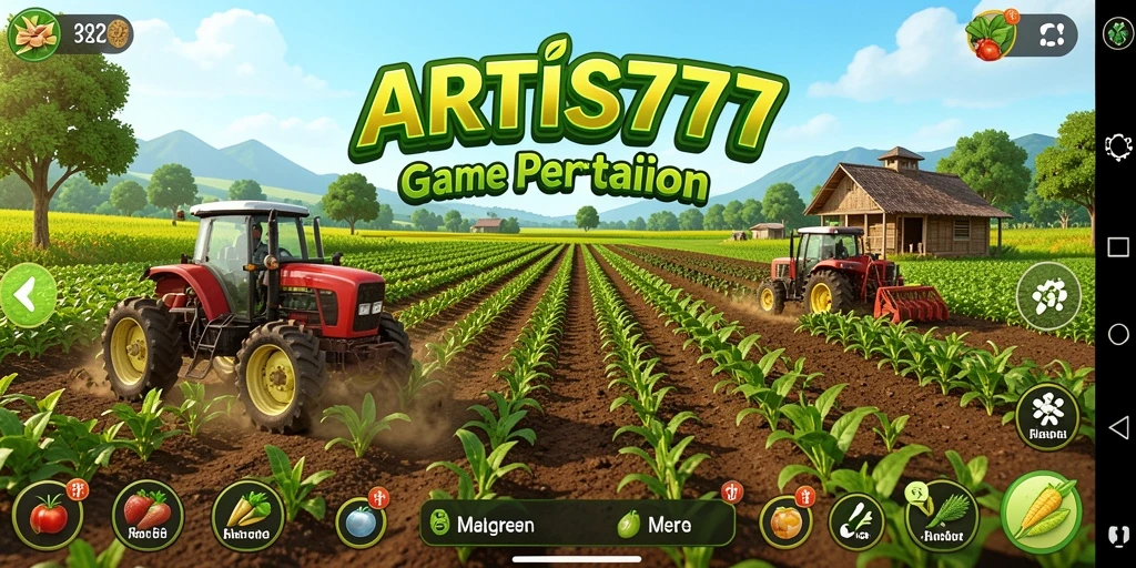 Tampilan gameplay ARTIS777 yang menggambarkan pertanian yang asri dan hidup.