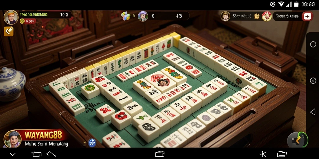 Screenshot utama WAYANG88 dengan tampilan menarik dari gameplay Mahjong.