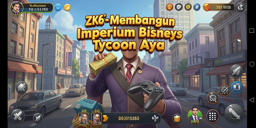 Screenshot ZK6 menampilkan pengalaman bermain Tycoon yang mendalam.